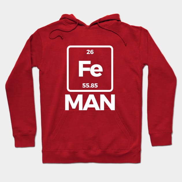 Funny Science Chemistry Element Fe Man T-shirt Hoodie by RedYolk